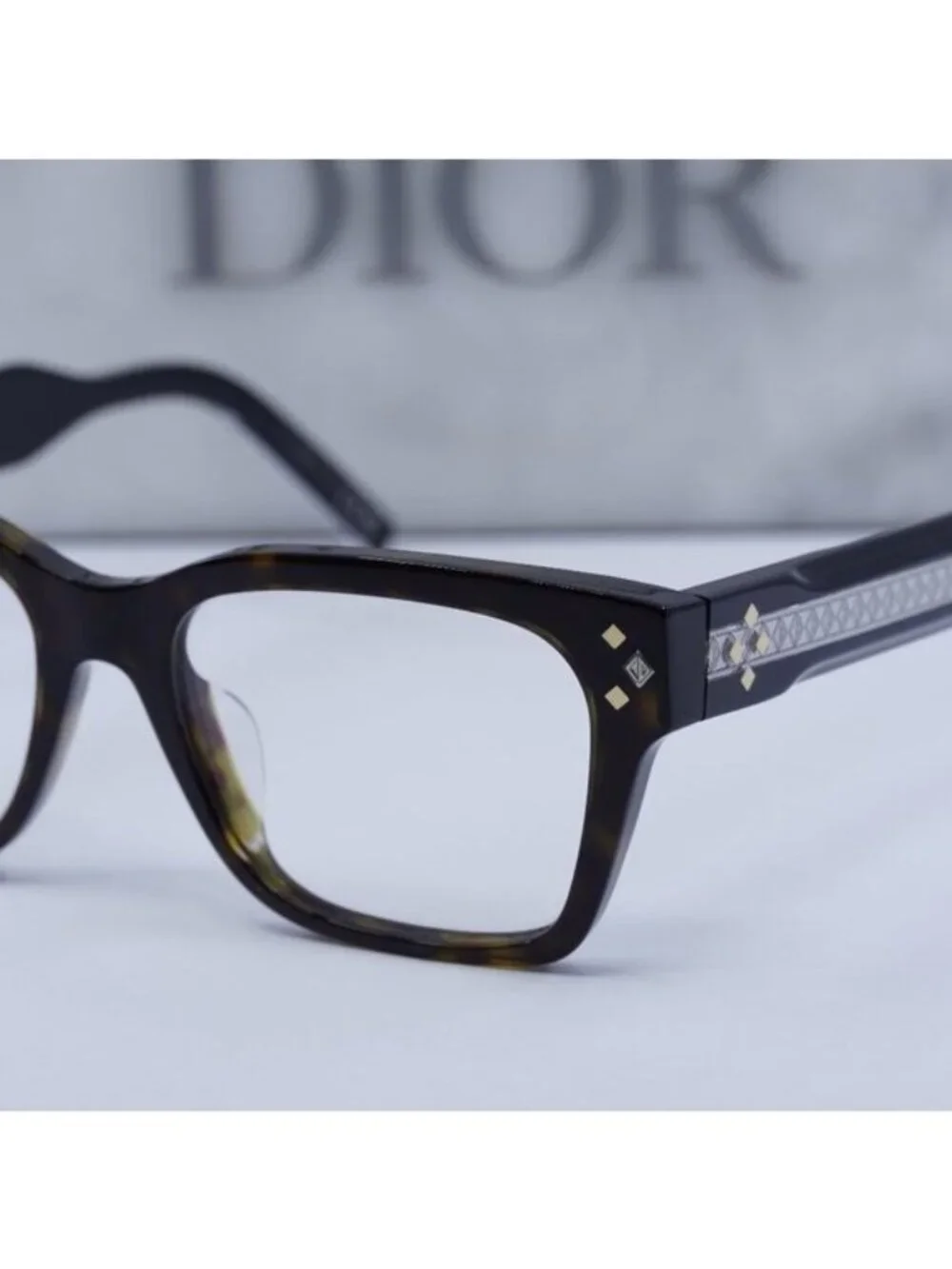 Dior CD DIAMONDO S1F 2000 Square Eyeglasses 55mm - Havana